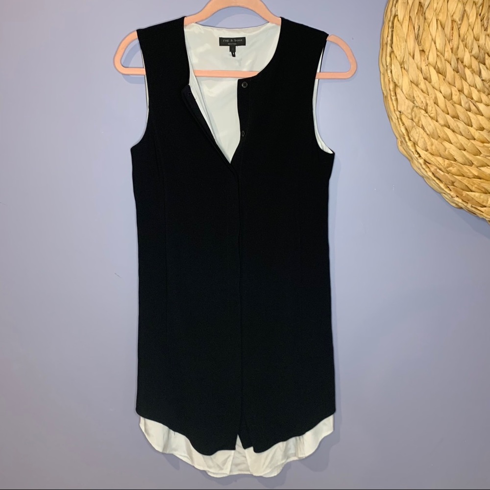 Rag & Bone Silk Sleeveless Shirt Dress 2 - Picture 1 of 10
